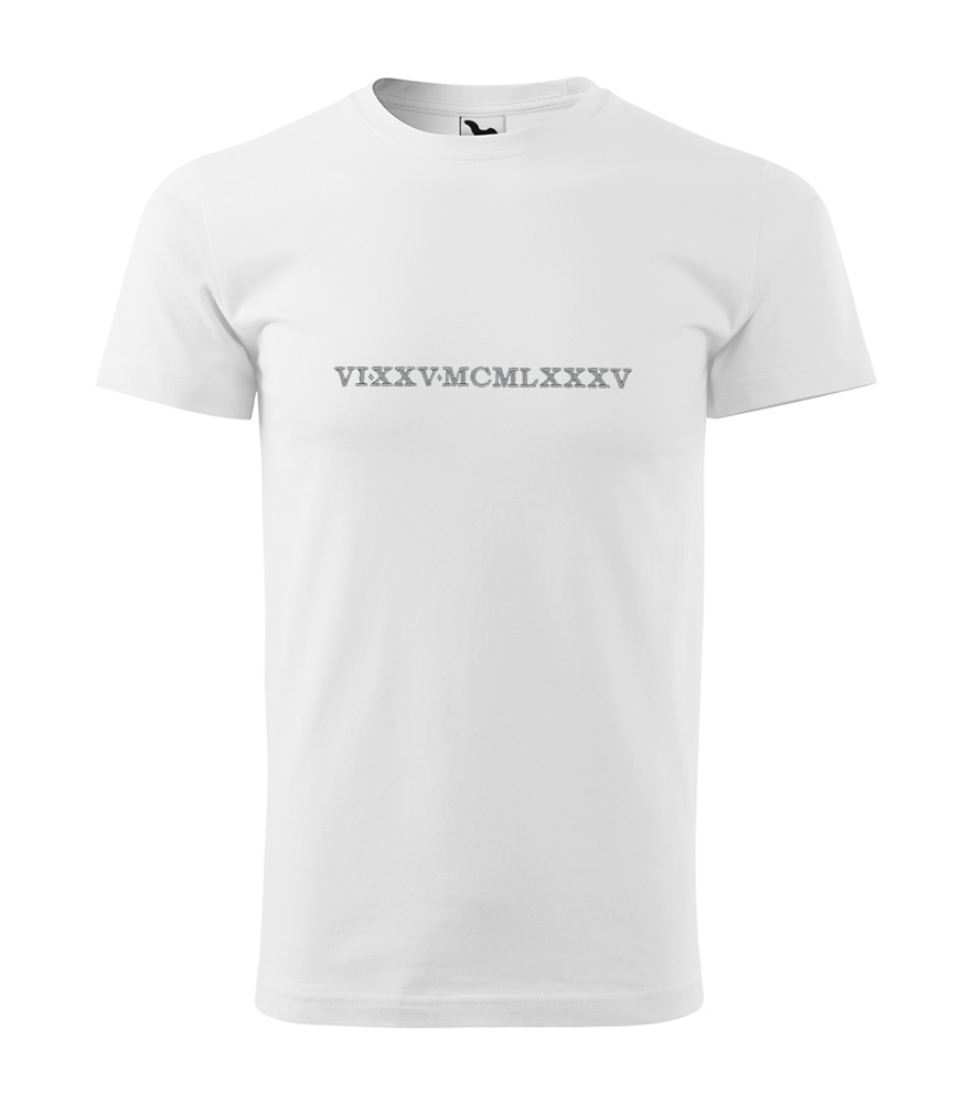 Vyšívané pánske tričko, vyšívaný dizajn RÍMSKY DÁTUM